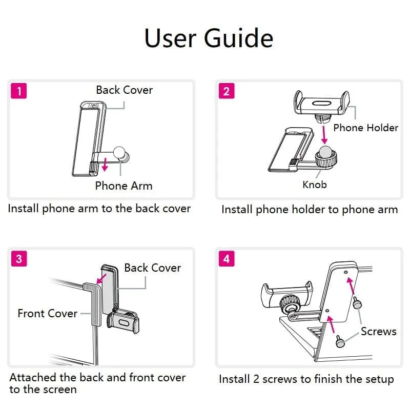 UStand - Support de téléphone à montage latéral LapDock sans autocollant