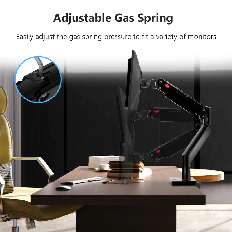 MS05 Monitor Mount, Gas Spring Monitor Desk Mount Monitor Arm