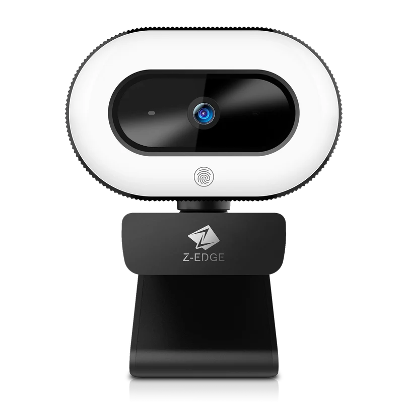 Z-EDGE ZW560S QHD 2K Stream Webcam Auto Focus Web Camera for PC/Desktop/Laptop, Built-in Stereo Sound & Noise Reduction Mic, Plug & Play, Touch Control Ring Light, Compatible with Windows/Android/Mac