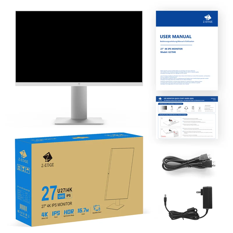 Z-EDGE U27I4K 27" 4K IPS Home & Office Monitor