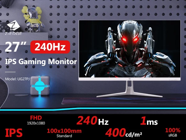 Z-EDGE UG27PJ 27" 240Hz White Gaming Monitor