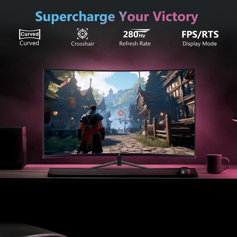 Refurbished: Z-EDGE 27" 240Hz/280Hz Curved Gaming Monitor