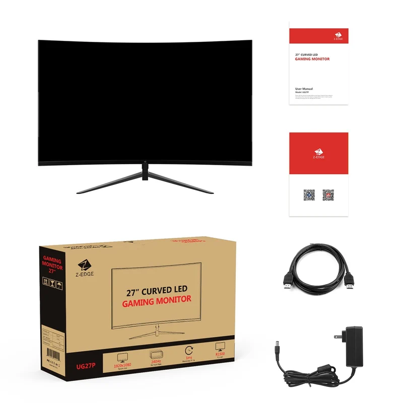 Refurbished: Z-EDGE 27" 240Hz/280Hz Curved Gaming Monitor
