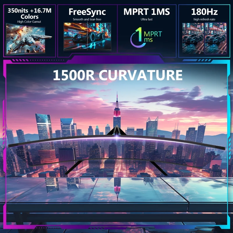Z-EDGE UG27 27" 180Hz Curved Gaming Monitor
