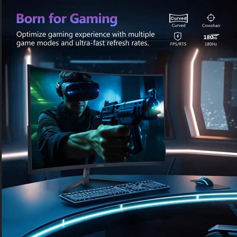 Z-EDGE UG27 27" 180Hz Curved Gaming Monitor