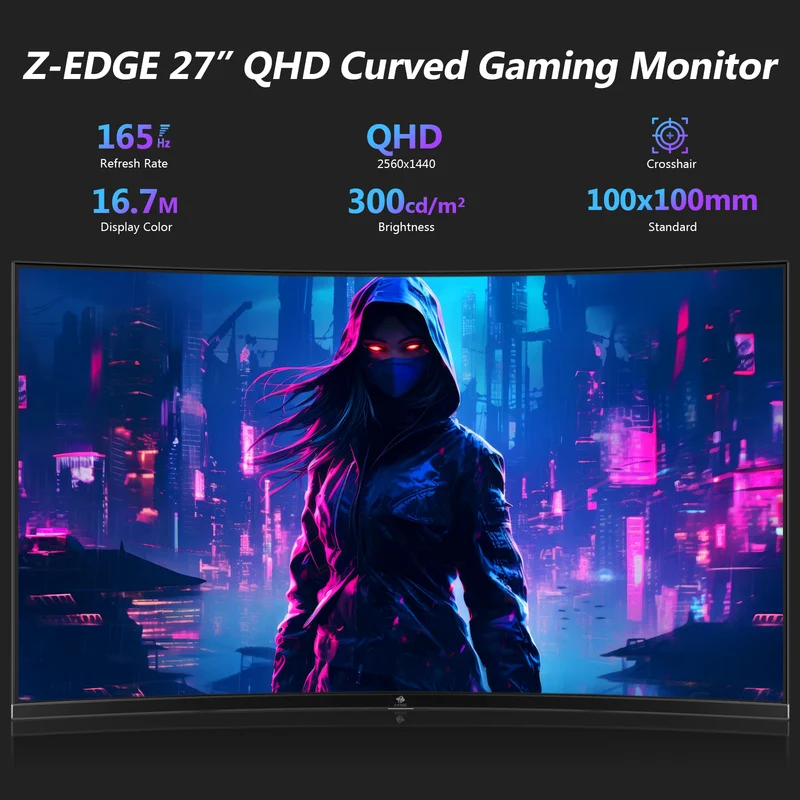 Z-EDGE UG27Q 27'' 165Hz QHD Curved Gaming Monitor