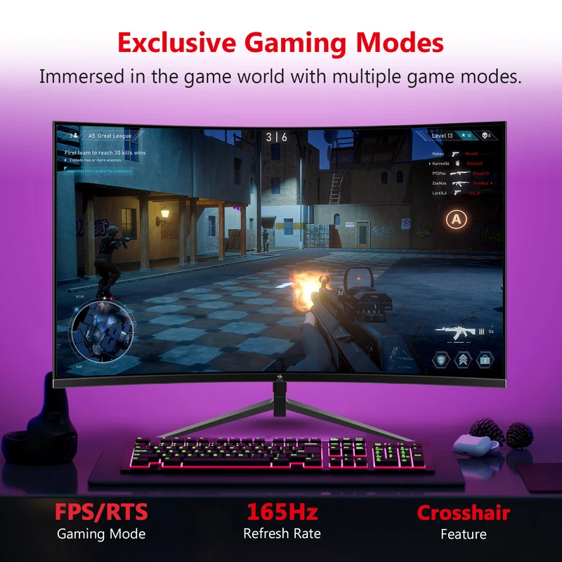 Z-EDGE UG27Q 27'' 165Hz QHD Curved Gaming Monitor