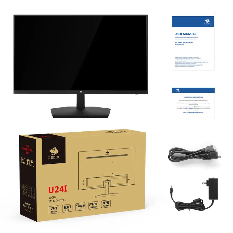Z-EDGE U24I 24" 100Hz IPS Home & Office Monitor