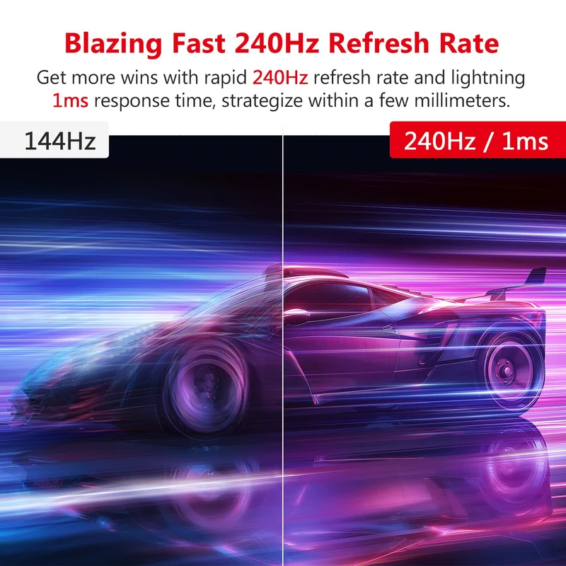 Refurbished: Z-EDGE 25 Inch 240Hz Gaming Monitor 1ms Full HD LED Monitor, DP HDMI Port