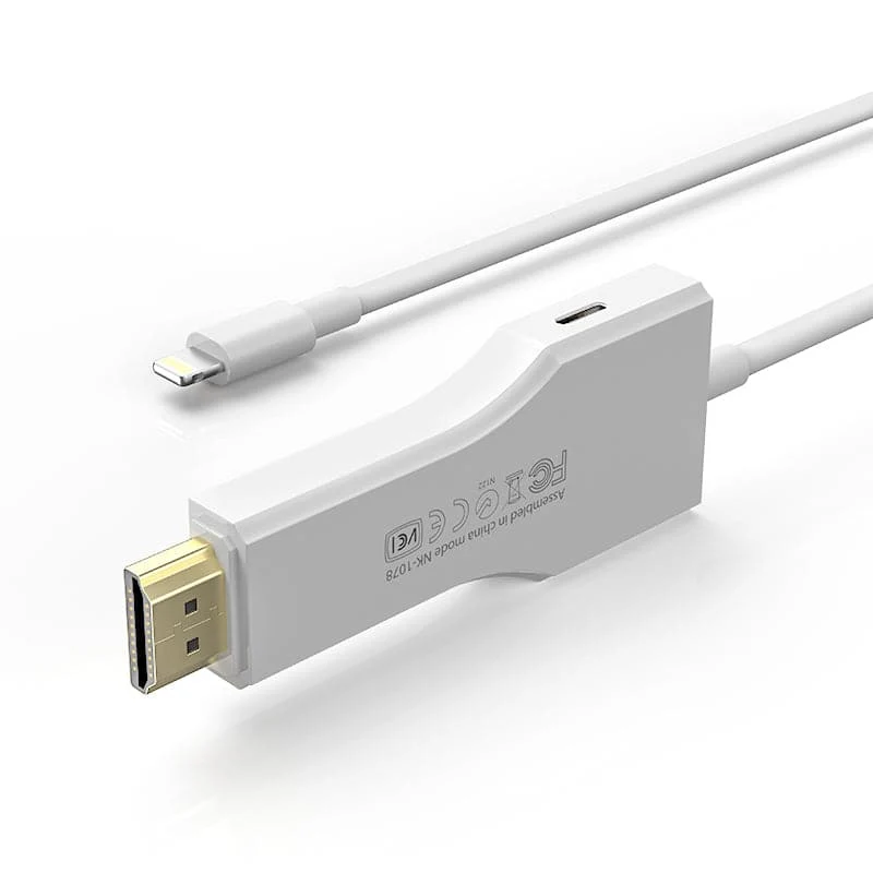UCable - Câble iPhone Lightning vers HDMI pour projecteur de moniteur TV