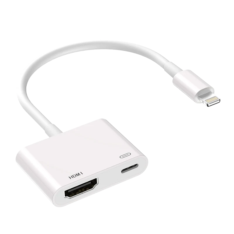 UAdapter - Écran de synchronisation de l'adaptateur Lightning vers HDMI pour iPhone, iPad, iPod