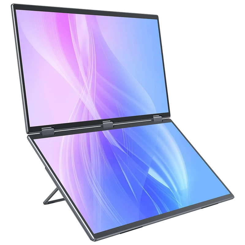 Delta Max Touch - Moniteur empilé pour ordinateur portable double écran pliable 18 pouces