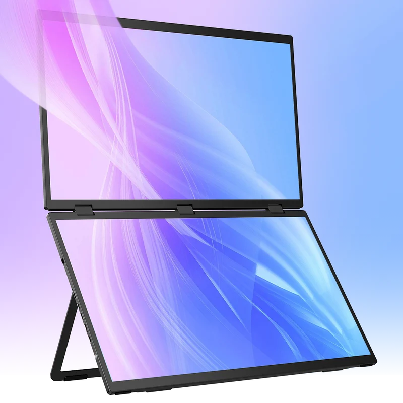 Delta Max Touch - Moniteur empilé pour ordinateur portable double écran pliable 18 pouces