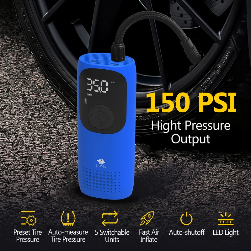 ZAI02 Portable 150PSI Air Inflator with Digital Display