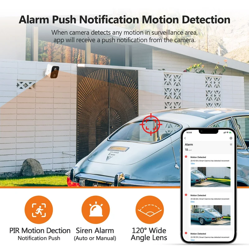 SW03 Wireless Smart Camera with Solar Panel, Includes 16G SD card,3pack