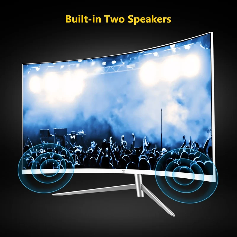 Refurbished: Z-EDGE 27 Inch Curved Monitor FHD 75Hz 5ms Frameless Design, HDMI & VGA Port