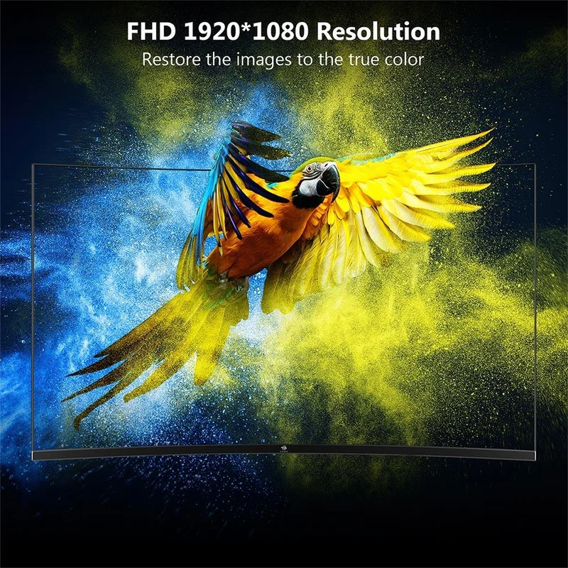 Refurbished: Z-EDGE 24 Inch Curved Gaming Monitor 180Hz 1ms Full HD 1080P HDMI & DP Port Support Universal Wall Mount