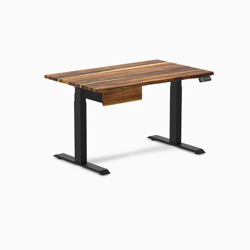 Desky Dual Hardwood Standing Desk With Drawer