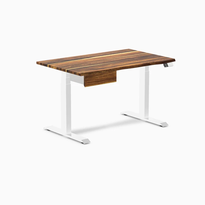Desky Dual Hardwood Standing Desk With Drawer