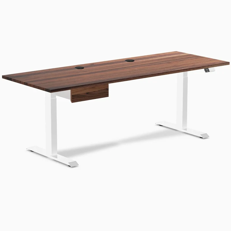 Desky Dual Hardwood Standing Desk With Drawer