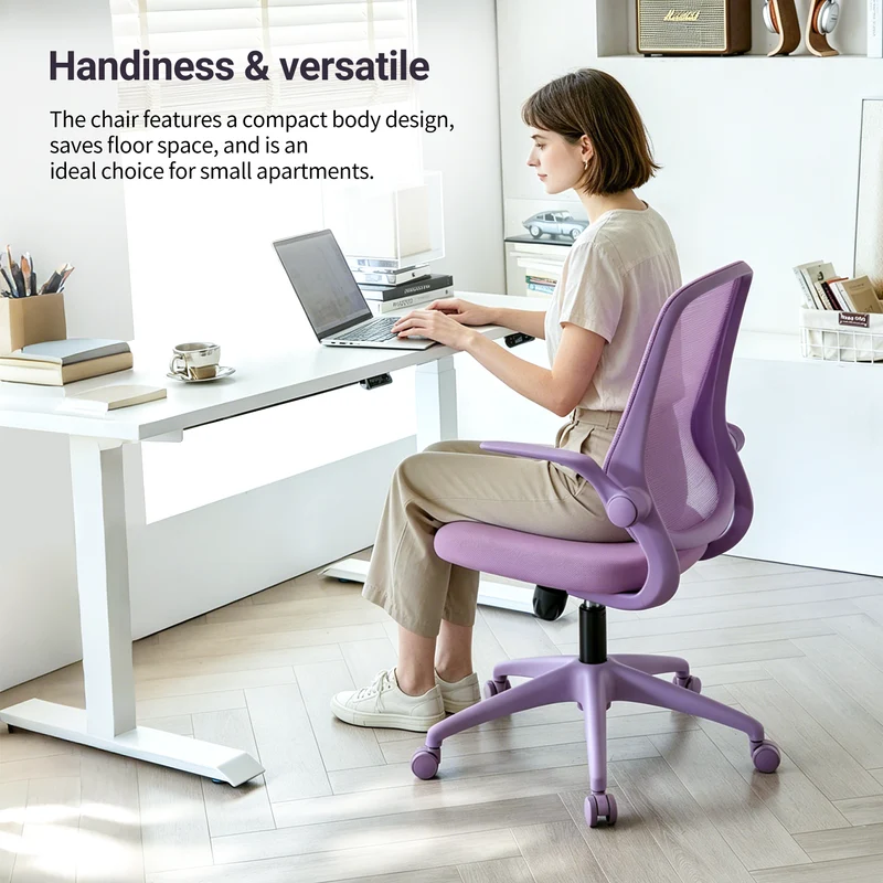 Z-EDGE Office Chair, Ergonomic Desk Chairs 330LBS Capacity Back Mesh Computer Chair with Flip-up Armrests, Comfy Work Chair with Lumbar Support