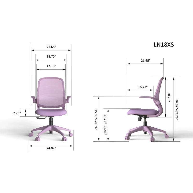Z-EDGE Office Chair, Ergonomic Desk Chairs 330LBS Capacity Back Mesh Computer Chair with Flip-up Armrests, Comfy Work Chair with Lumbar Support