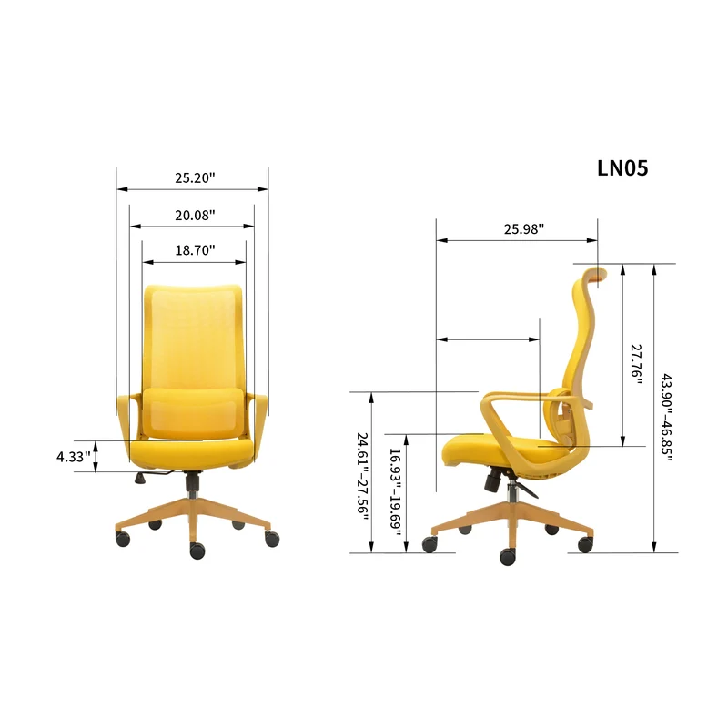 Z-EDGE Ergonomic Office Chair, Office Desk Chair with High Back Mesh and Adjustable Lumbar Support Rolling Work Swivel Task Chairs for Home Office