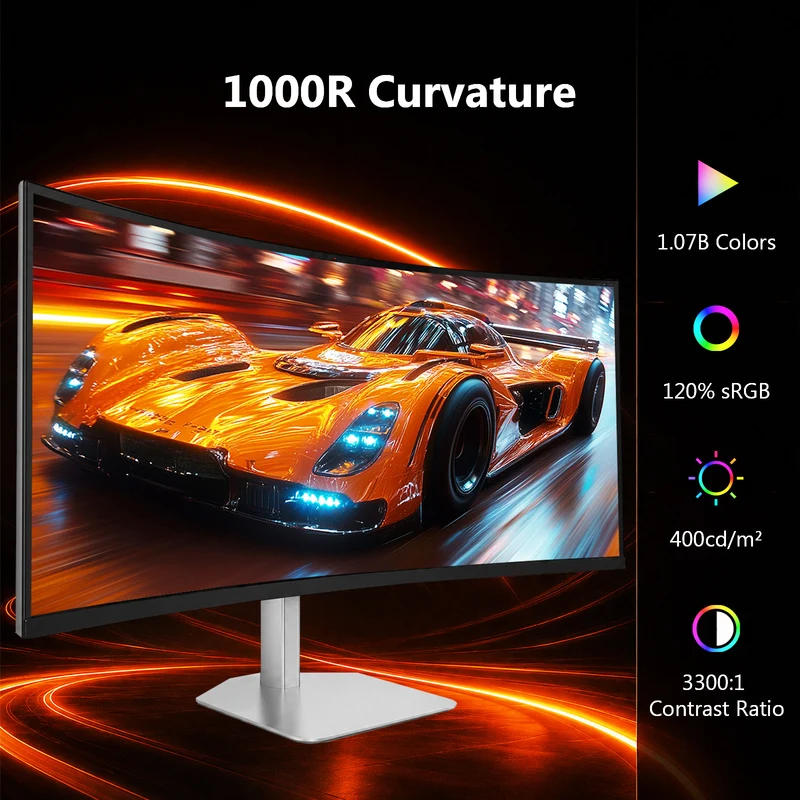 Z-EDGE UG40P 40” 5K2K WUHD 180Hz Dual-Resolution Dual-Refresh Rate (WFHD 360Hz) 21:9 1000R Curved Gaming Monitor, Built-in Speaker
