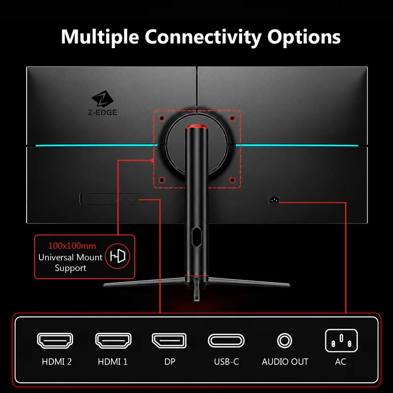 Z-EDGE UG40S 40" 144Hz 2K UltrawideIPS Gaming Monitor, Built-in Speaker