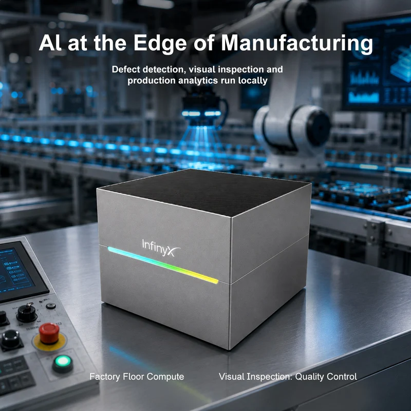 Z-EDGE InfinyX X1 Enterprise AI Workstation - Powered by NVIDIA Blackwell Jetson Thor, 2070 TFLOPS, 128GB Unified Memory, Private AI Appliance with Liquid Cooling & AI Agent OS (OEM Customization Ready)