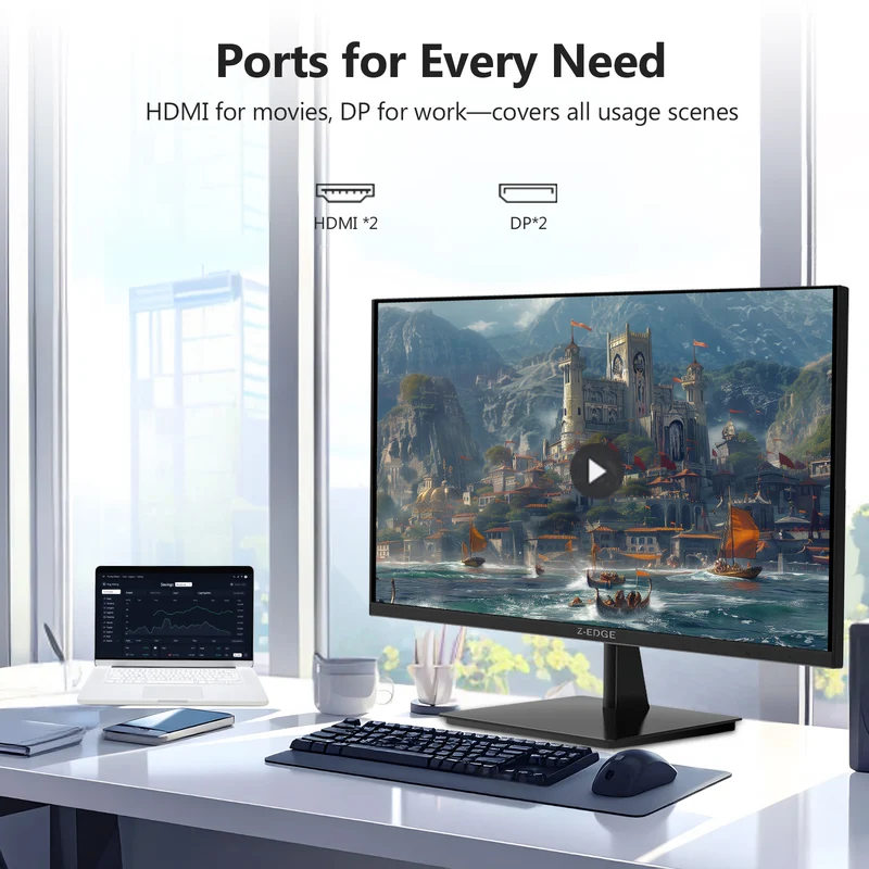 Z-EDGE 27" 4K IPS 60Hz Office Monitor