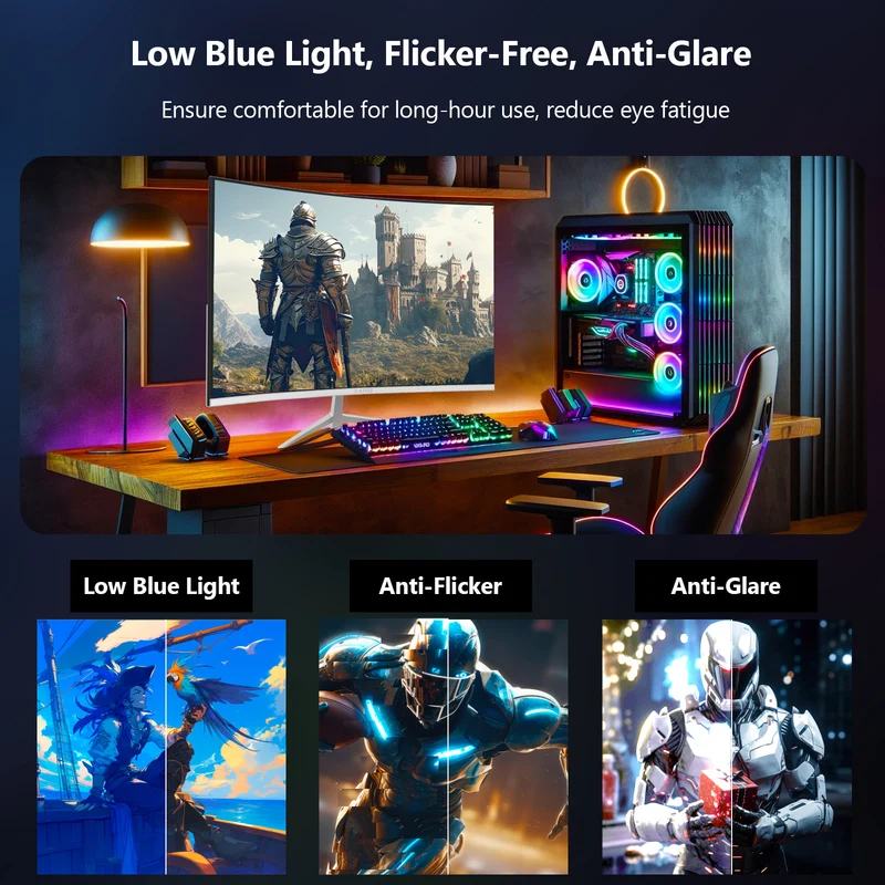 Z-EDGE UG27P 27" 280Hz Curved Gaming Monitor, White Monitor