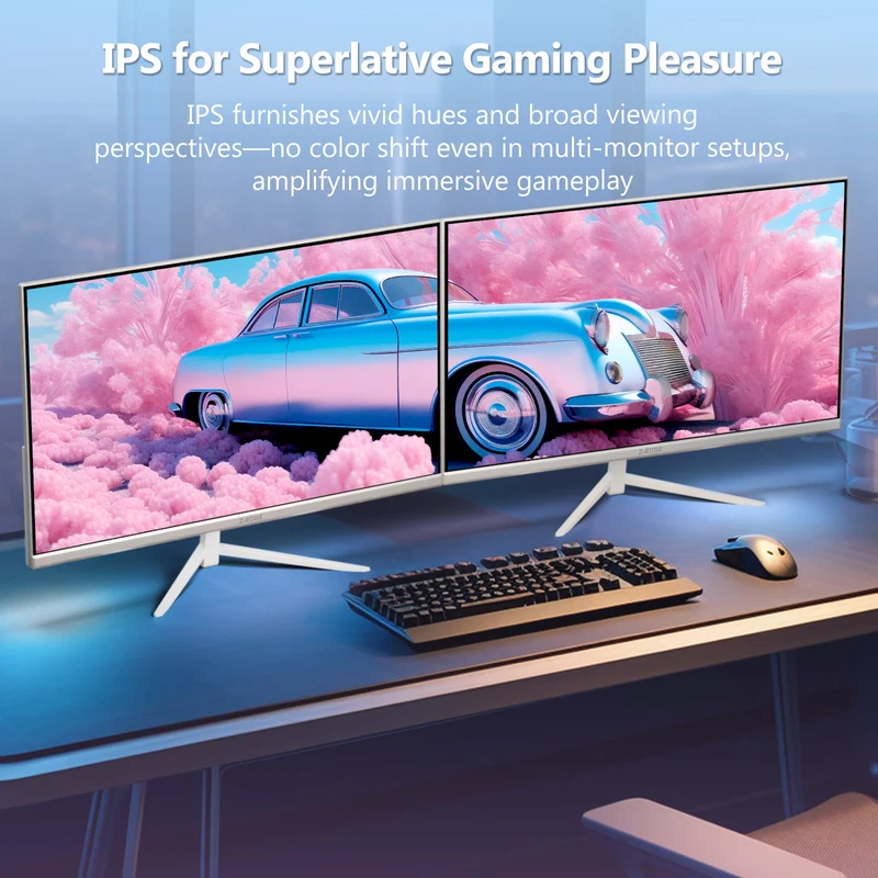 Z-EDGE 24" 240Hz IPS Gaming Monitor - White Monitor