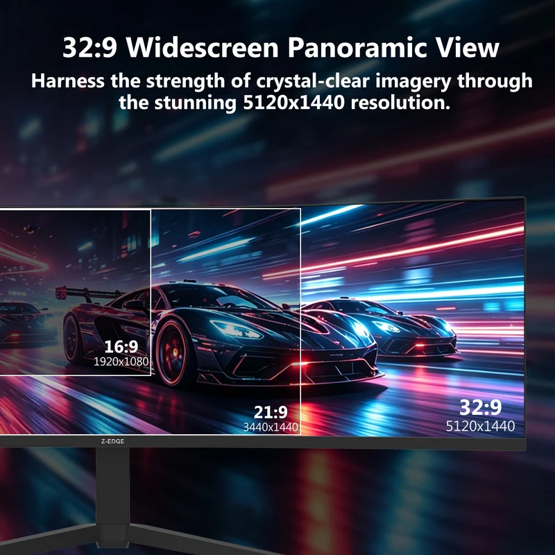 Z-EDGE UG49W 49" 165Hz 32:9 DQHD Curved Gaming Monitor
