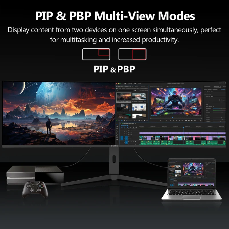 Z-EDGE UG40 40" 120Hz 5K2K 5120x2160 Ultrawide Curved Gaming IPS Monitor