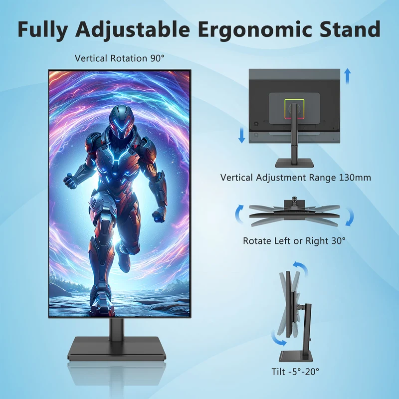 AGEX A27I4K 27" 4K IPS Monitor, Adjustment Stand