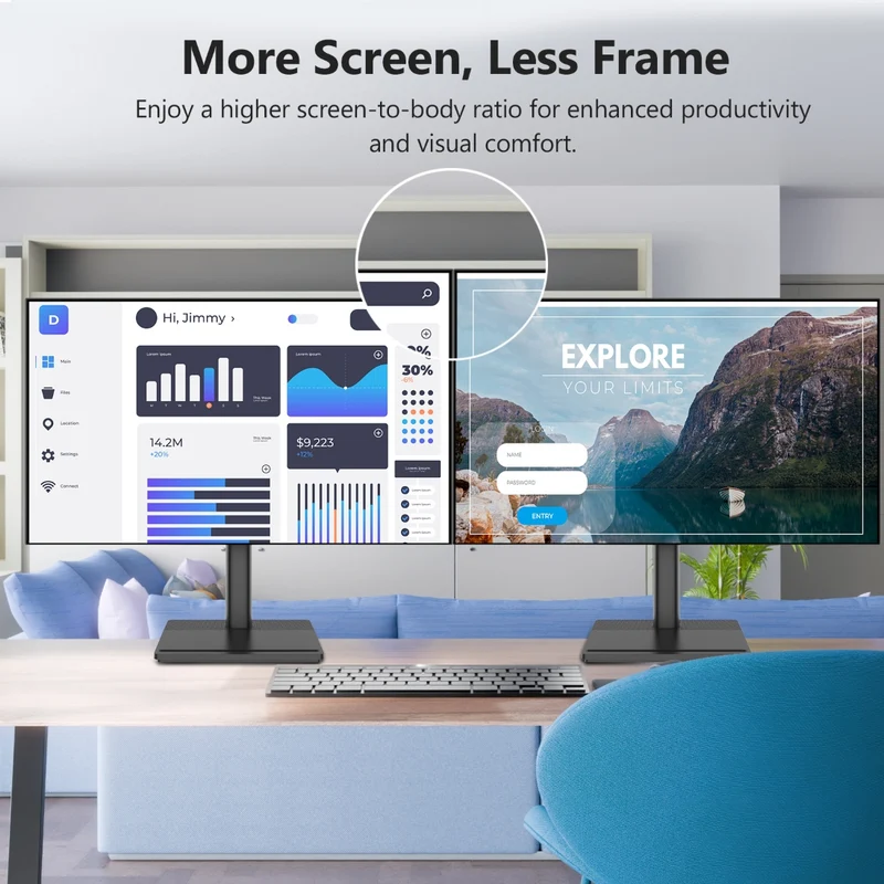 AGEX A27I4K 27" 4K IPS Monitor, Adjustment Stand