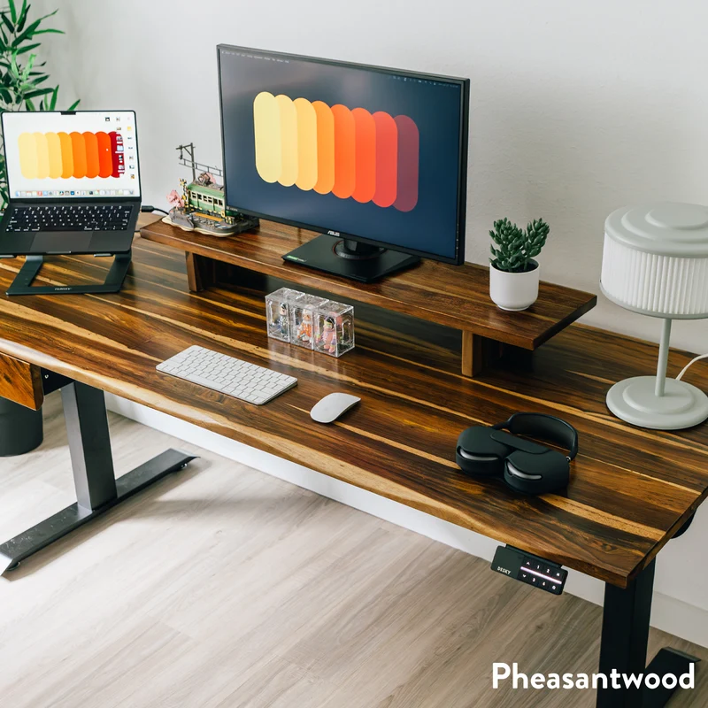 Desky Dual Hardwood Sit Stand Desk