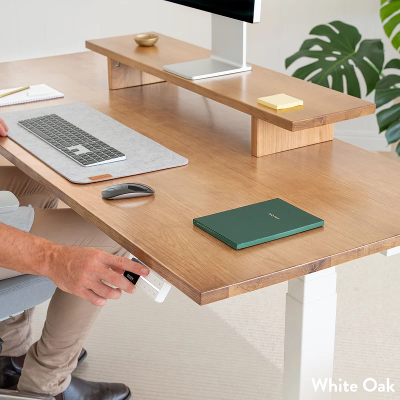 Desky Dual Hardwood Sit Stand Desk