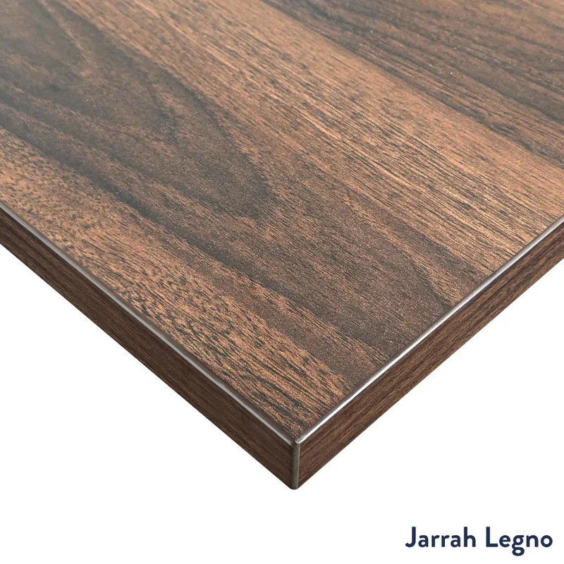 Desky L-Shape Curved Laminate Sit Stand Desk