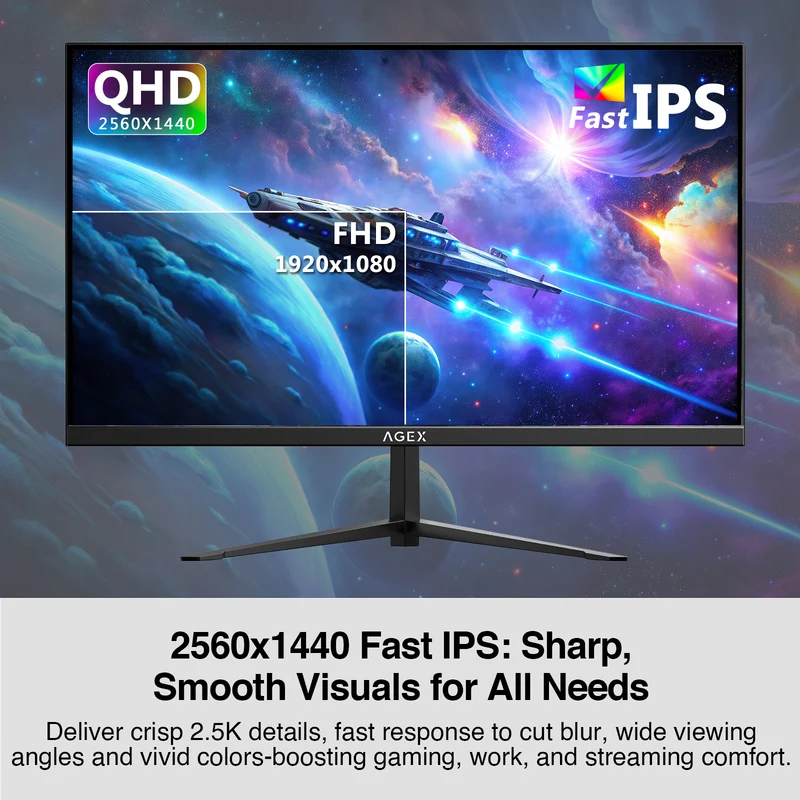 AGEX AG27QS 27" 275Hz 2K IPS Gaming Monitor
