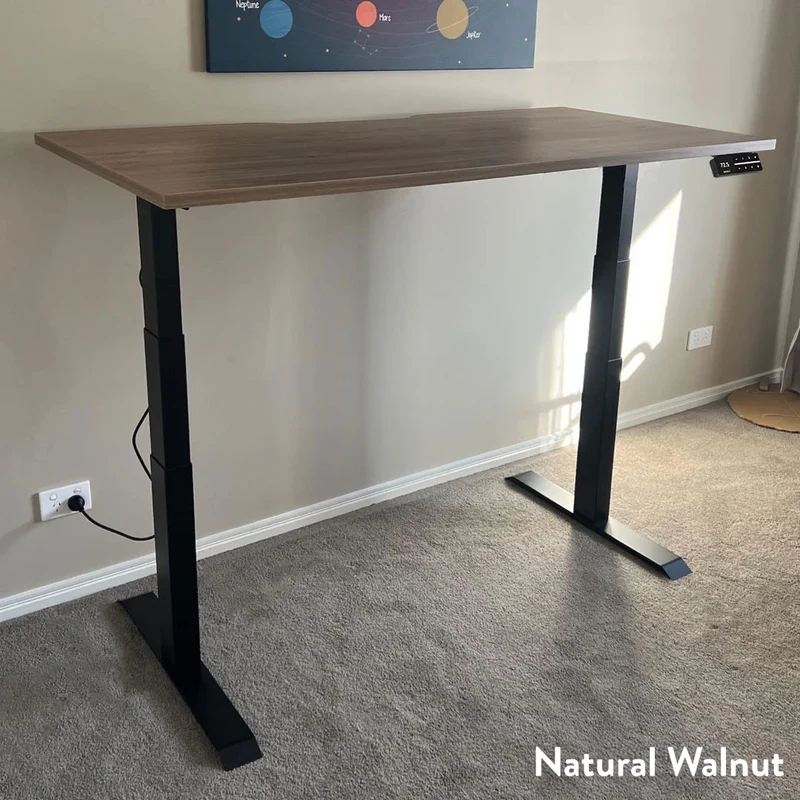 Desky Dual Scalloped Laminate Sit Stand Desk