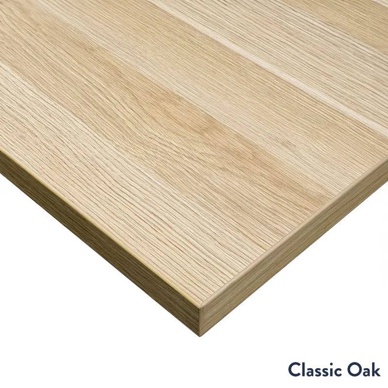 Desky Dual Scalloped Laminate Sit Stand Desk