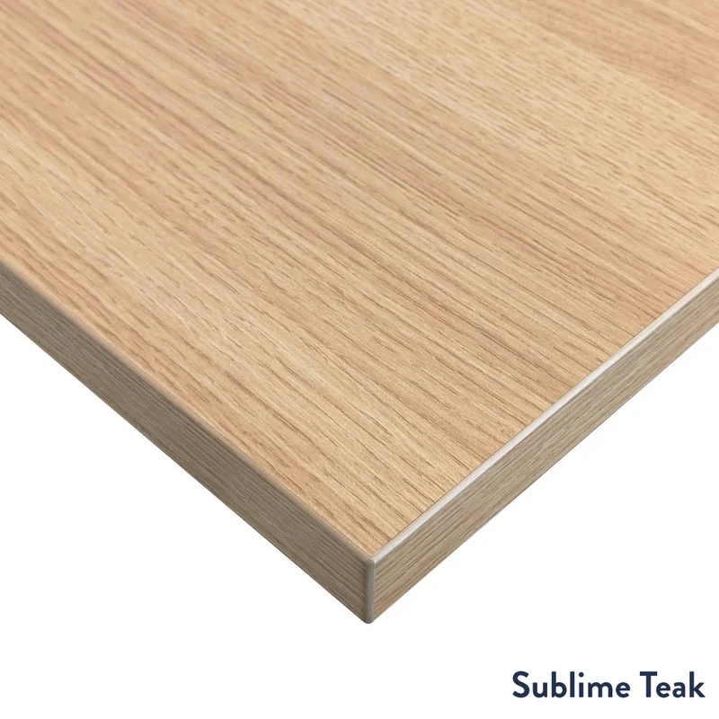 Desky Dual Scalloped Laminate Sit Stand Desk
