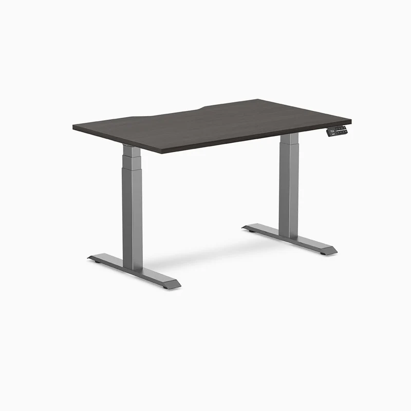 Desky Dual Scalloped Laminate Sit Stand Desk