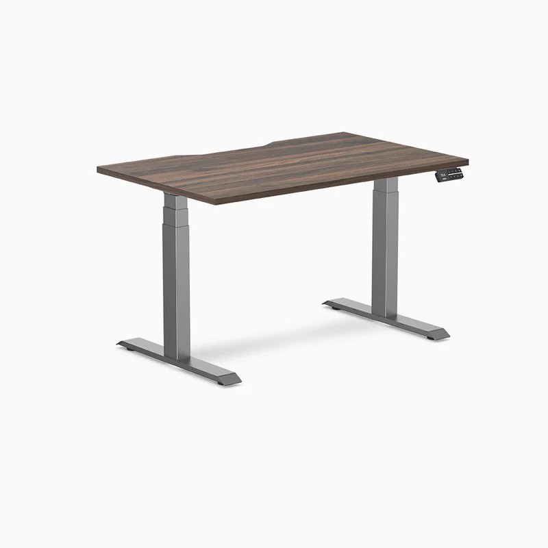 Desky Dual Scalloped Laminate Sit Stand Desk