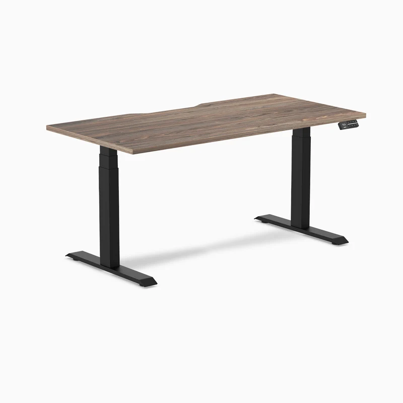 Desky Dual Scalloped Laminate Sit Stand Desk