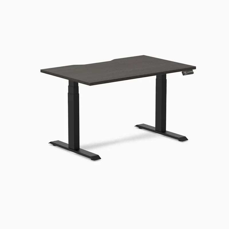 Desky Dual Scalloped Laminate Sit Stand Desk