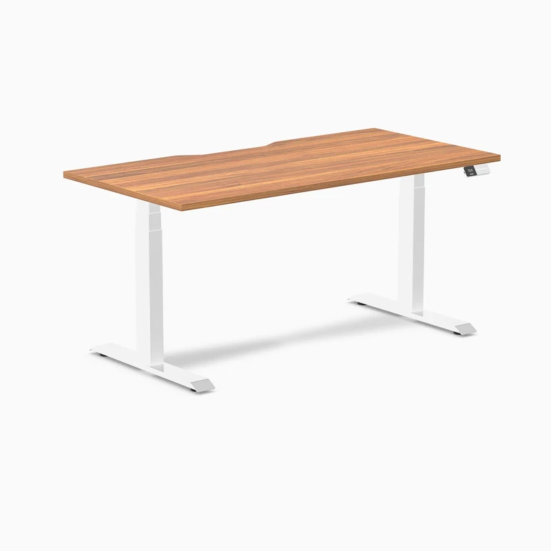 Desky Dual Scalloped Laminate Sit Stand Desk