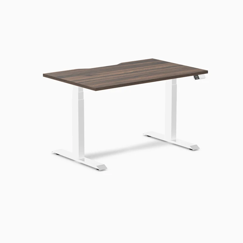 Desky Dual Scalloped Laminate Sit Stand Desk